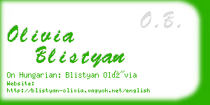 olivia blistyan business card